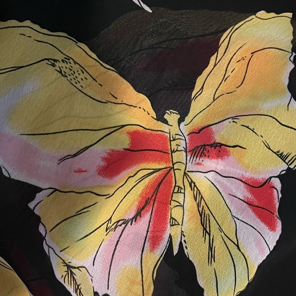Morgan Cole vintage womens large butterfly blouse - Picture 3 of 6